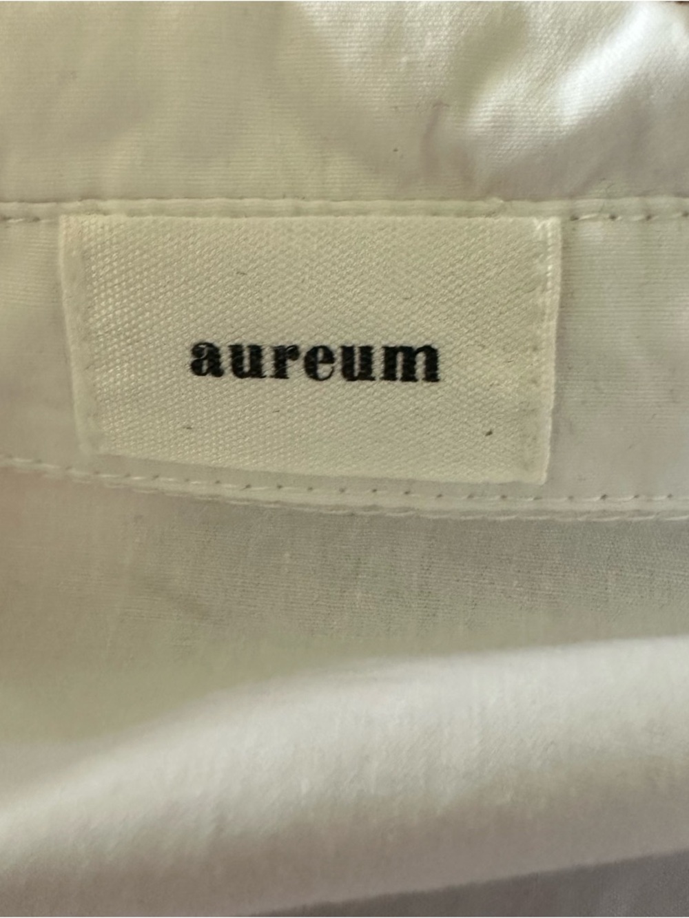 Aureum Women’s White Button-Front Shirt with Feather Trim size M - Picture 7 of 7